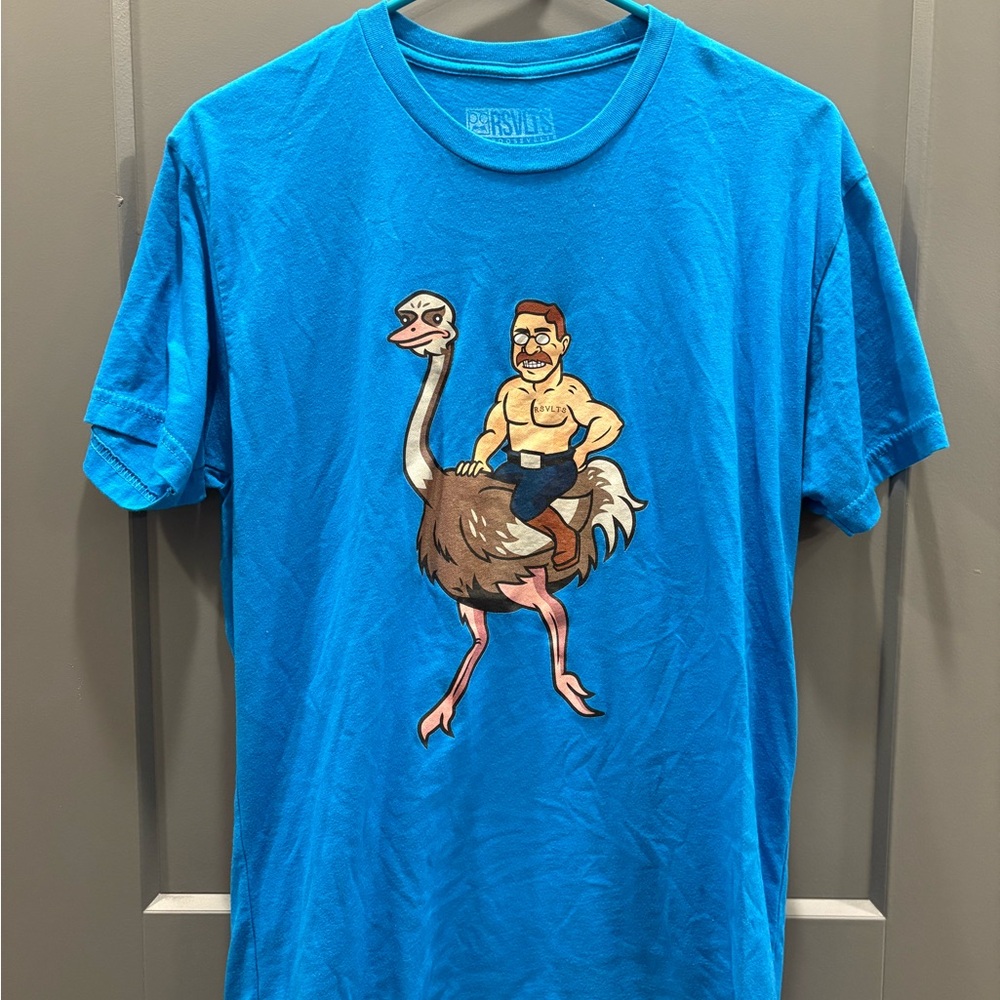 RSVLTS Blue Short Sleeve Tee with Quirky Graphic